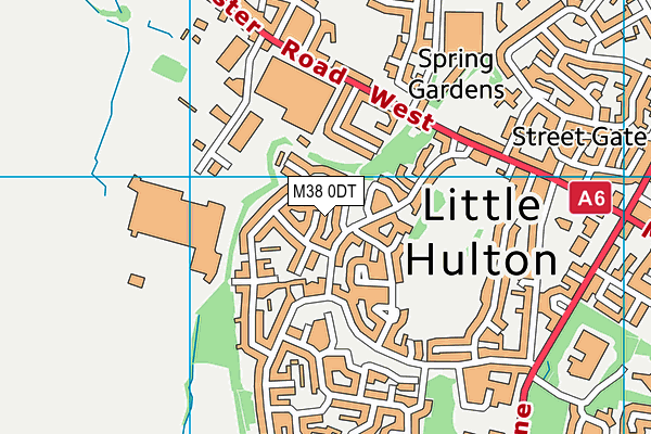 M38 0DT map - OS VectorMap District (Ordnance Survey)