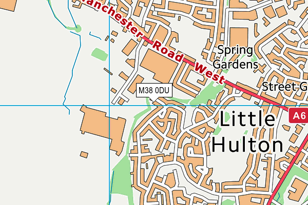 M38 0DU map - OS VectorMap District (Ordnance Survey)