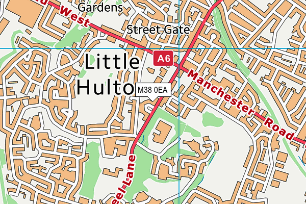 M38 0EA map - OS VectorMap District (Ordnance Survey)