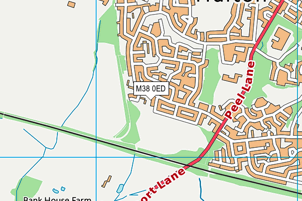 M38 0ED map - OS VectorMap District (Ordnance Survey)