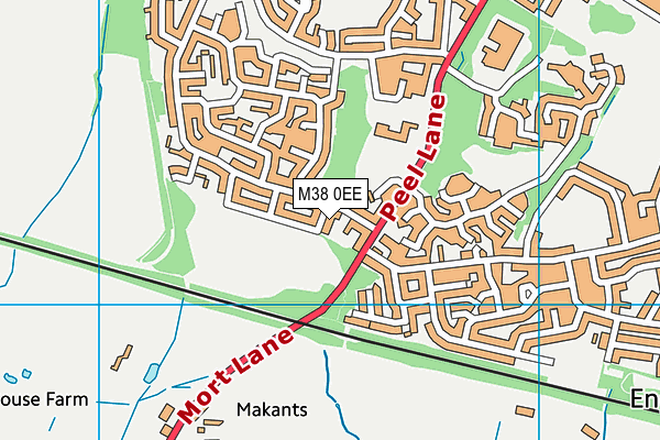 M38 0EE map - OS VectorMap District (Ordnance Survey)