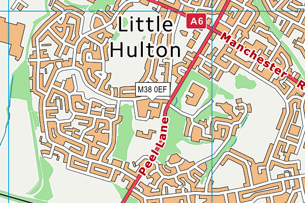 M38 0EF map - OS VectorMap District (Ordnance Survey)