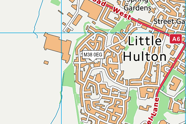 M38 0EG map - OS VectorMap District (Ordnance Survey)