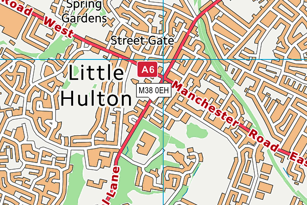 M38 0EH map - OS VectorMap District (Ordnance Survey)