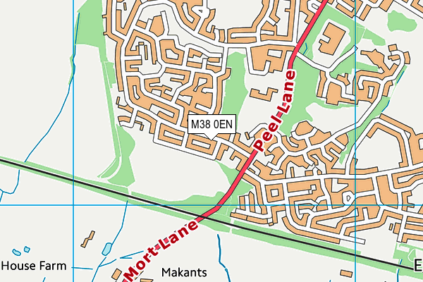 M38 0EN map - OS VectorMap District (Ordnance Survey)