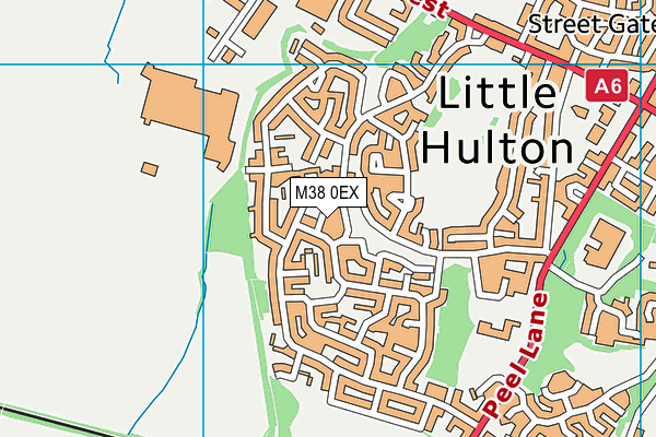 M38 0EX map - OS VectorMap District (Ordnance Survey)