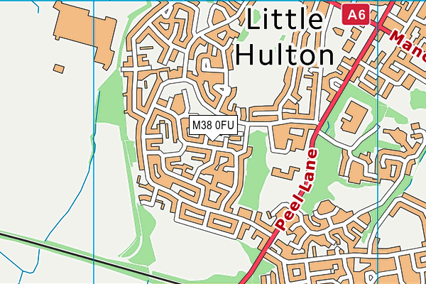 M38 0FU map - OS VectorMap District (Ordnance Survey)