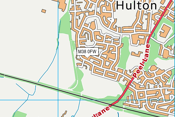 M38 0FW map - OS VectorMap District (Ordnance Survey)