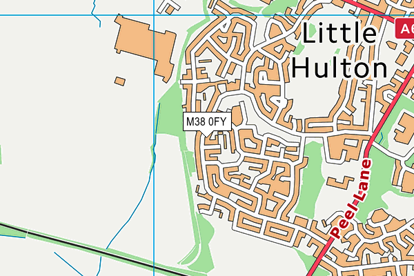 M38 0FY map - OS VectorMap District (Ordnance Survey)