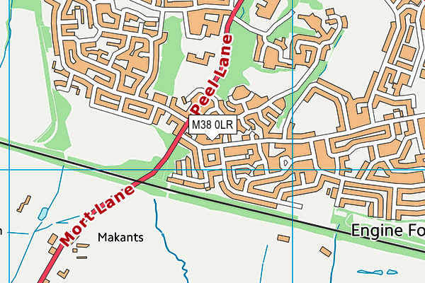 M38 0LR map - OS VectorMap District (Ordnance Survey)