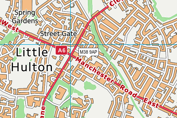 M38 9AP map - OS VectorMap District (Ordnance Survey)