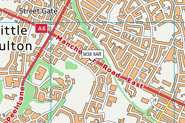 M38 9AR map - OS VectorMap District (Ordnance Survey)