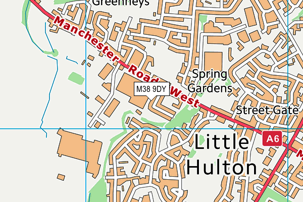 M38 9DY map - OS VectorMap District (Ordnance Survey)