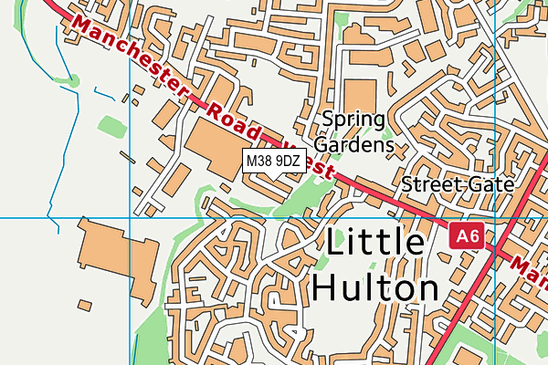 M38 9DZ map - OS VectorMap District (Ordnance Survey)