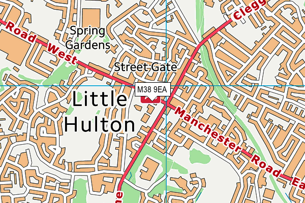 M38 9EA map - OS VectorMap District (Ordnance Survey)