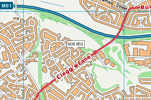 M38 9EQ map - OS VectorMap District (Ordnance Survey)