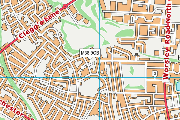 M38 9GB map - OS VectorMap District (Ordnance Survey)