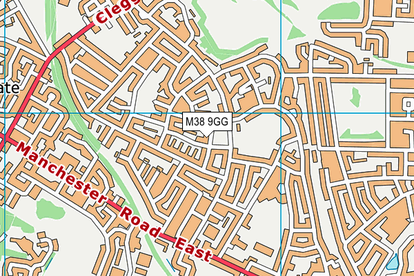M38 9GG map - OS VectorMap District (Ordnance Survey)