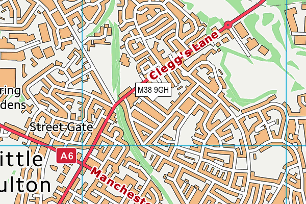 M38 9GH map - OS VectorMap District (Ordnance Survey)