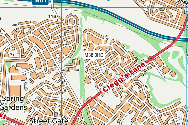 M38 9HD map - OS VectorMap District (Ordnance Survey)