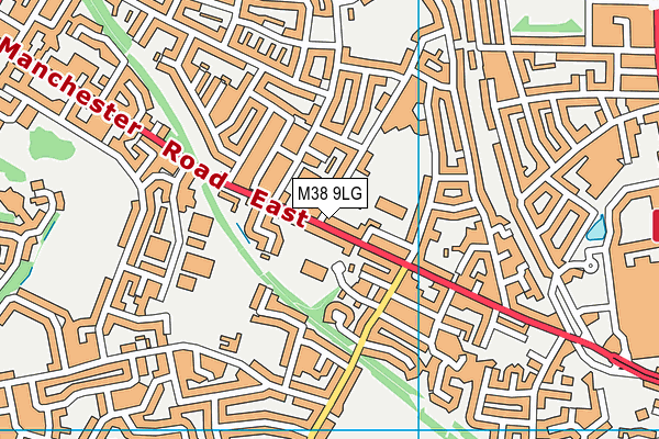 M38 9LG map - OS VectorMap District (Ordnance Survey)