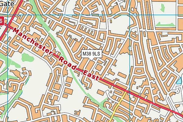 M38 9LS map - OS VectorMap District (Ordnance Survey)