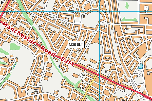 M38 9LT map - OS VectorMap District (Ordnance Survey)