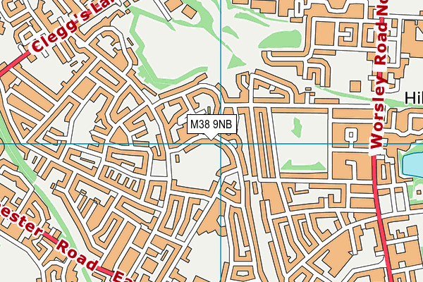 M38 9NB map - OS VectorMap District (Ordnance Survey)