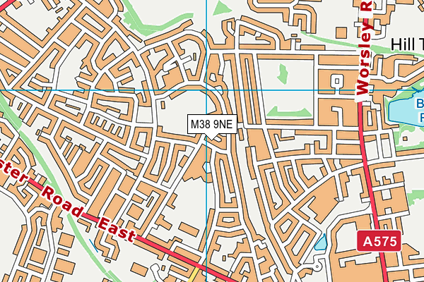 M38 9NE map - OS VectorMap District (Ordnance Survey)