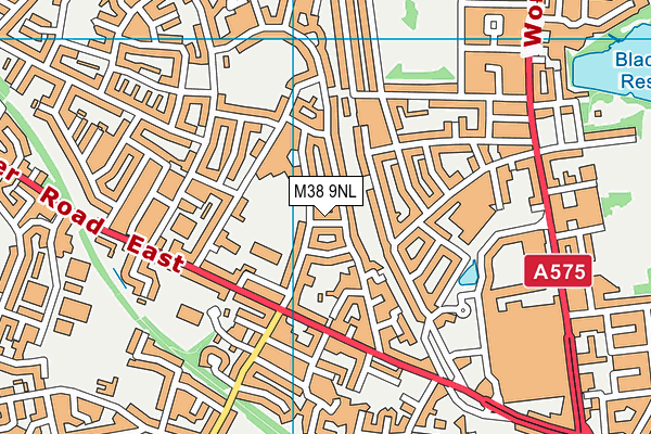 M38 9NL map - OS VectorMap District (Ordnance Survey)