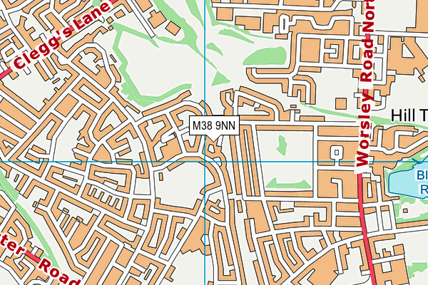 M38 9NN map - OS VectorMap District (Ordnance Survey)