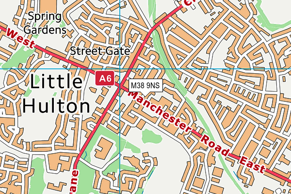 M38 9NS map - OS VectorMap District (Ordnance Survey)