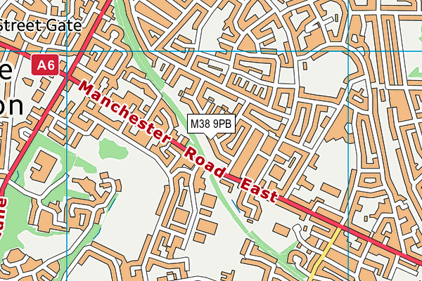 M38 9PB map - OS VectorMap District (Ordnance Survey)