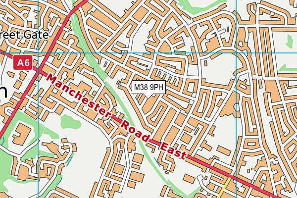 M38 9PH map - OS VectorMap District (Ordnance Survey)