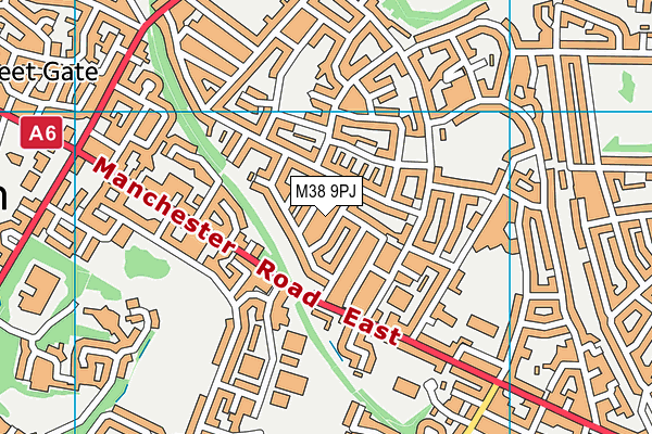 M38 9PJ map - OS VectorMap District (Ordnance Survey)