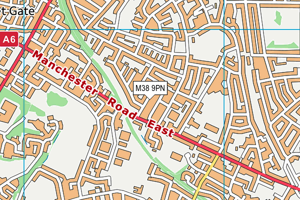 M38 9PN map - OS VectorMap District (Ordnance Survey)