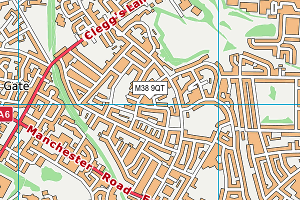 M38 9QT map - OS VectorMap District (Ordnance Survey)