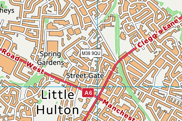 M38 9QU map - OS VectorMap District (Ordnance Survey)