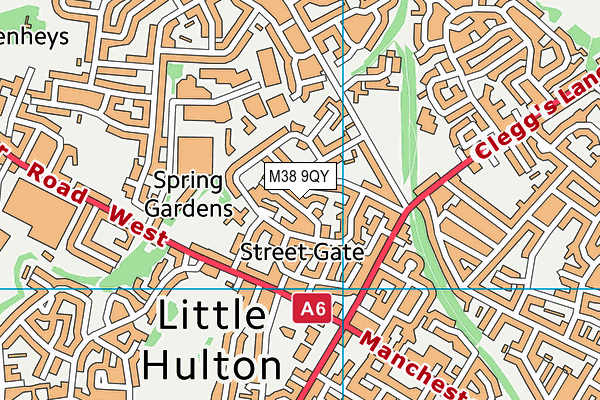 M38 9QY map - OS VectorMap District (Ordnance Survey)