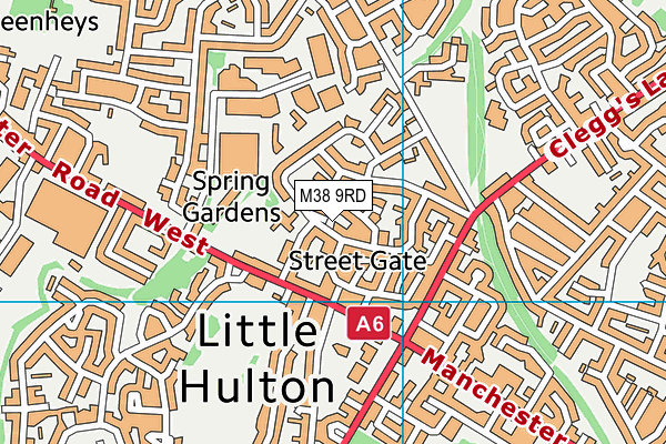 M38 9RD map - OS VectorMap District (Ordnance Survey)