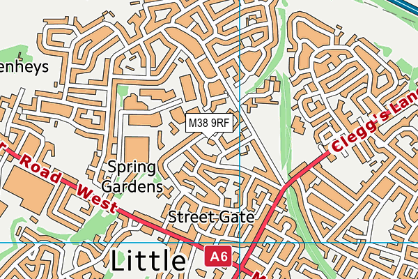 M38 9RF map - OS VectorMap District (Ordnance Survey)