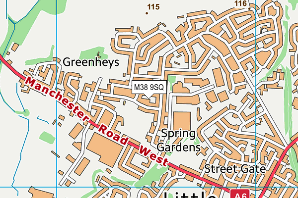 M38 9SQ map - OS VectorMap District (Ordnance Survey)