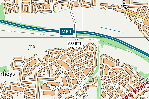 M38 9TT map - OS VectorMap District (Ordnance Survey)