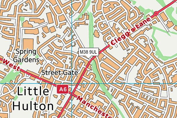 M38 9UL map - OS VectorMap District (Ordnance Survey)