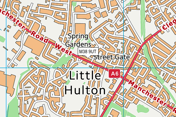 M38 9UT map - OS VectorMap District (Ordnance Survey)