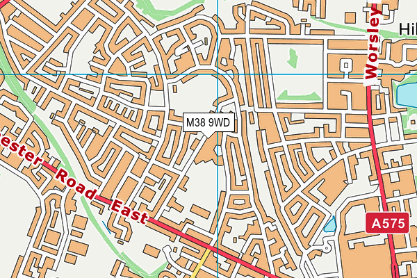 M38 9WD map - OS VectorMap District (Ordnance Survey)