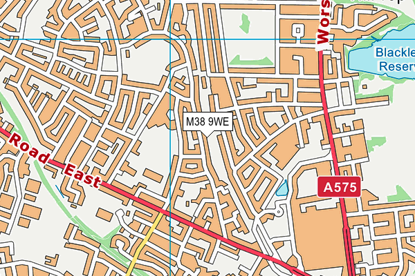 M38 9WE map - OS VectorMap District (Ordnance Survey)