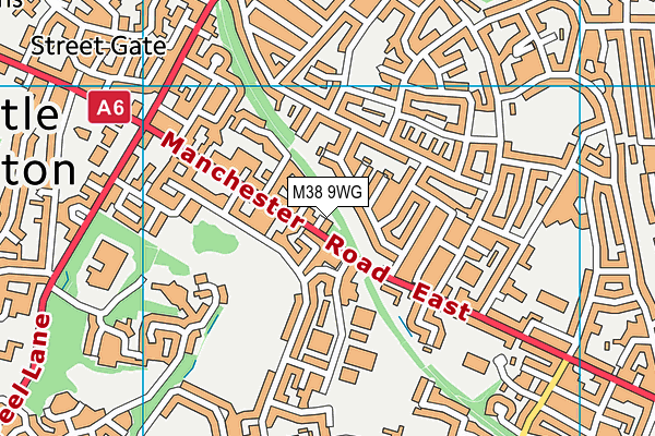 M38 9WG map - OS VectorMap District (Ordnance Survey)