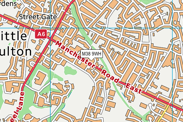 M38 9WH map - OS VectorMap District (Ordnance Survey)