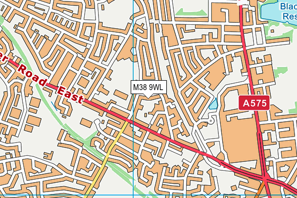 M38 9WL map - OS VectorMap District (Ordnance Survey)